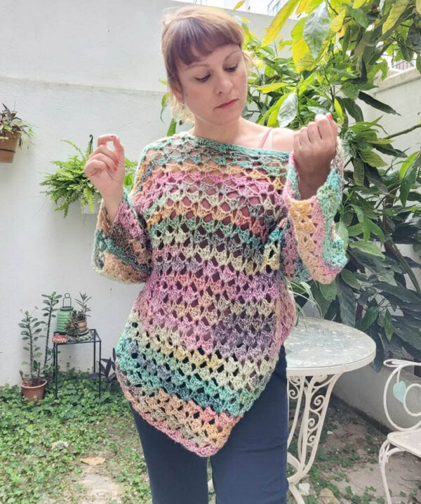 Patrón JERSEY ARCOIRIS de oh mami crochet