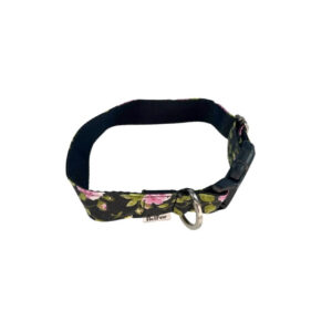 Collar invierno flores negro de NATPAW