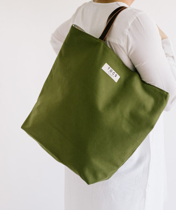 Bolso totebag verde xl de TOCS