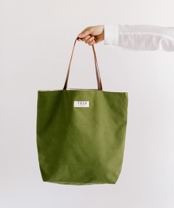 Bolso totebag verde xl de TOCS