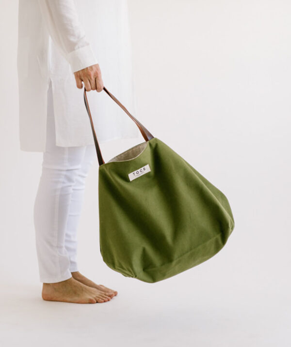 Bolso totebag verde xl de TOCS