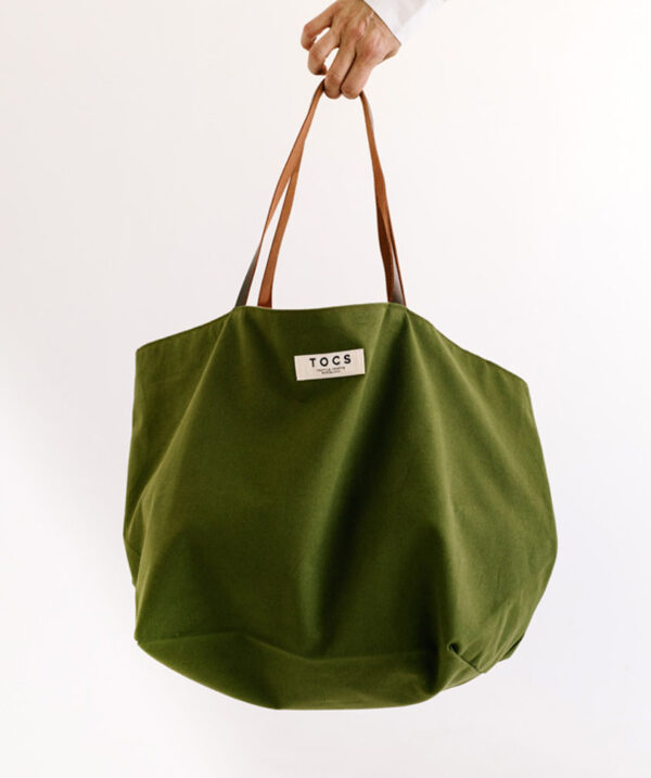 Bolso totebag verde xl de TOCS