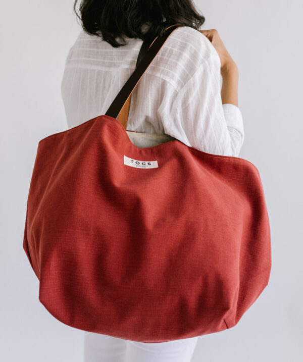 Bolso totebag rojo xl de TOCS