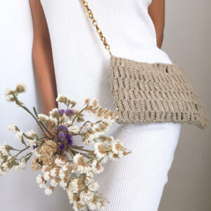 Bolso cartera de lino natural de THE LYNE BRAND