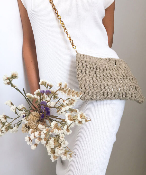 Bolso cartera de lino natural de THE LYNE BRAND